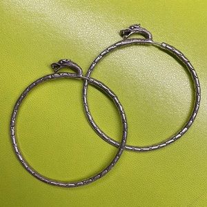 John Hardy silver hoop earrings